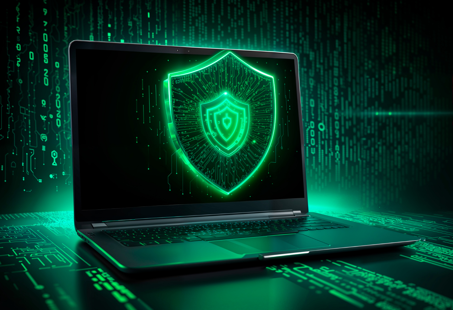 Illustrazione di un laptop con lucchetto digitale per rappresentare la sicurezza VPN